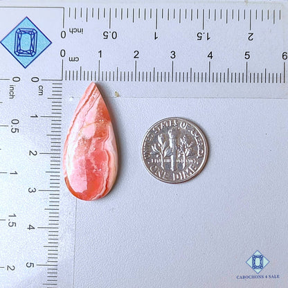 Natural Rhodochrosite Gemstone  Pear Cabochons 32*15*4mm from Argentina available for sale