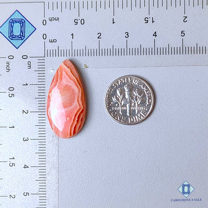 Natural Rhodochrosite Gemstone  Pear Cabochons 28*14*5mm from Argentina available for sale