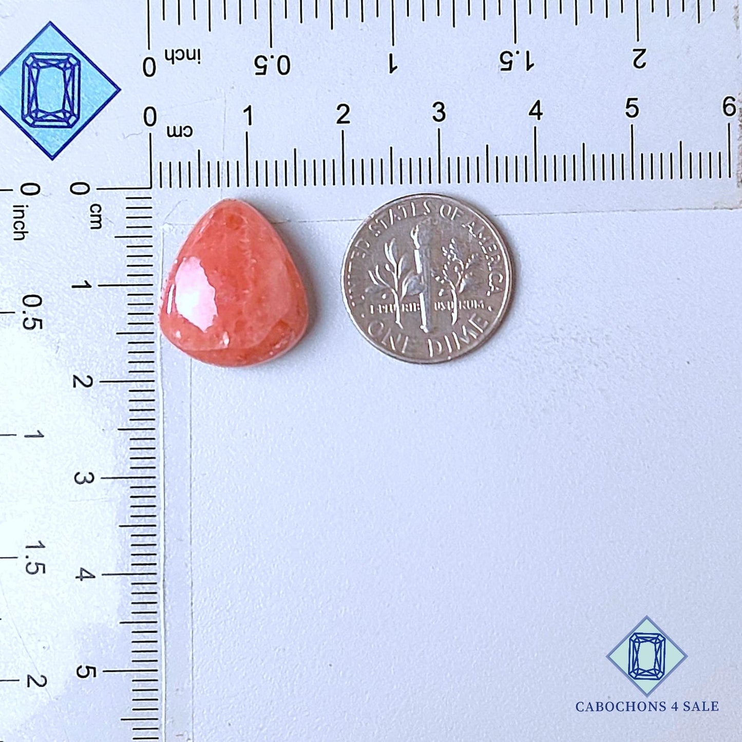 Natural Rhodochrosite Gemstone Pear Cabochons 17*15*7mm from Argentina  available for sale