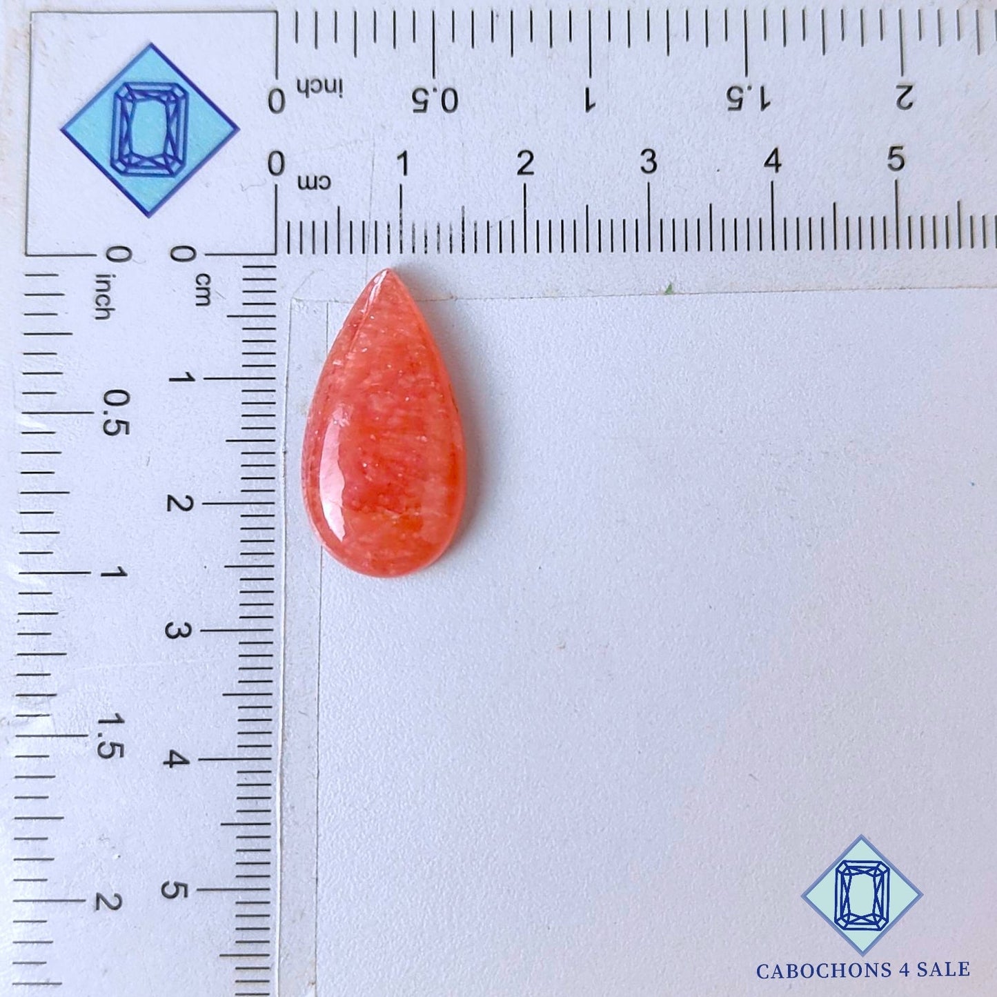 Natural Gemmy Rhodochrosite Gemstone  Pear Cabochons 25*13*5mm from Argentina available for sale