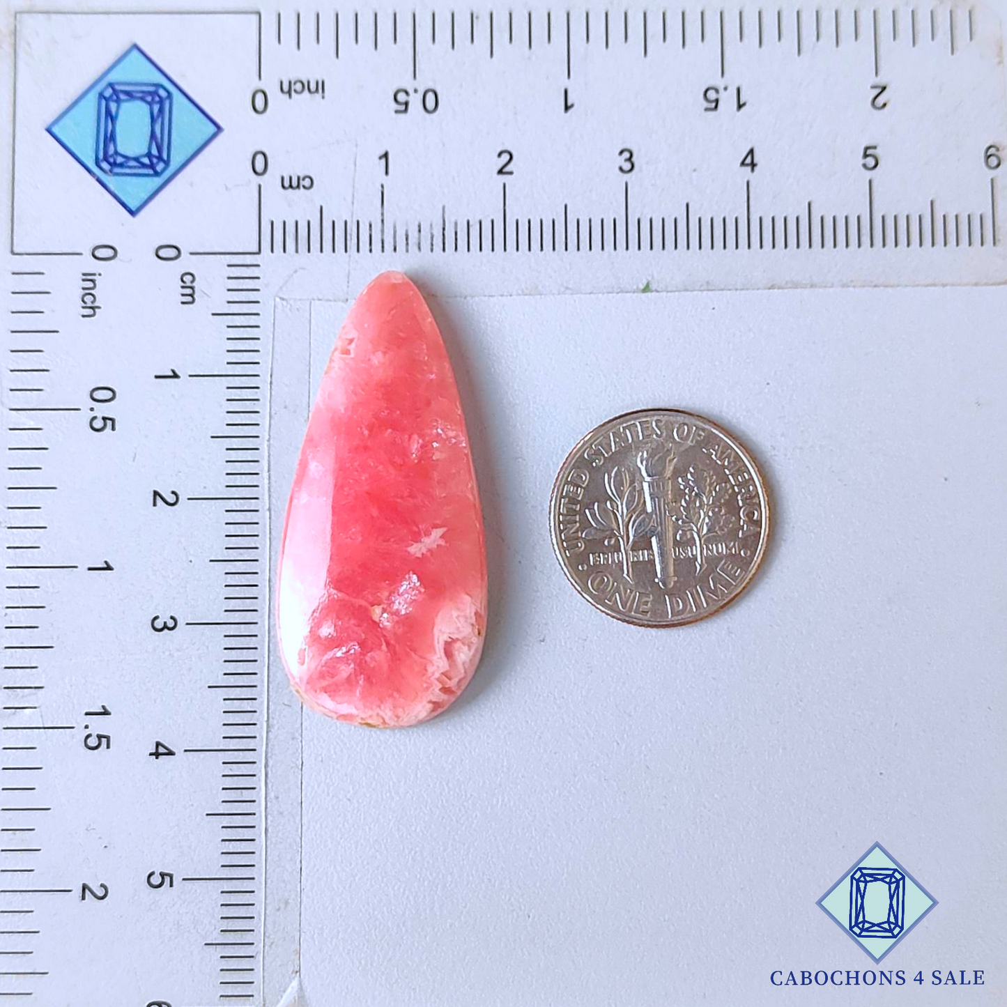 Rhodochrosite Pear Cabochons