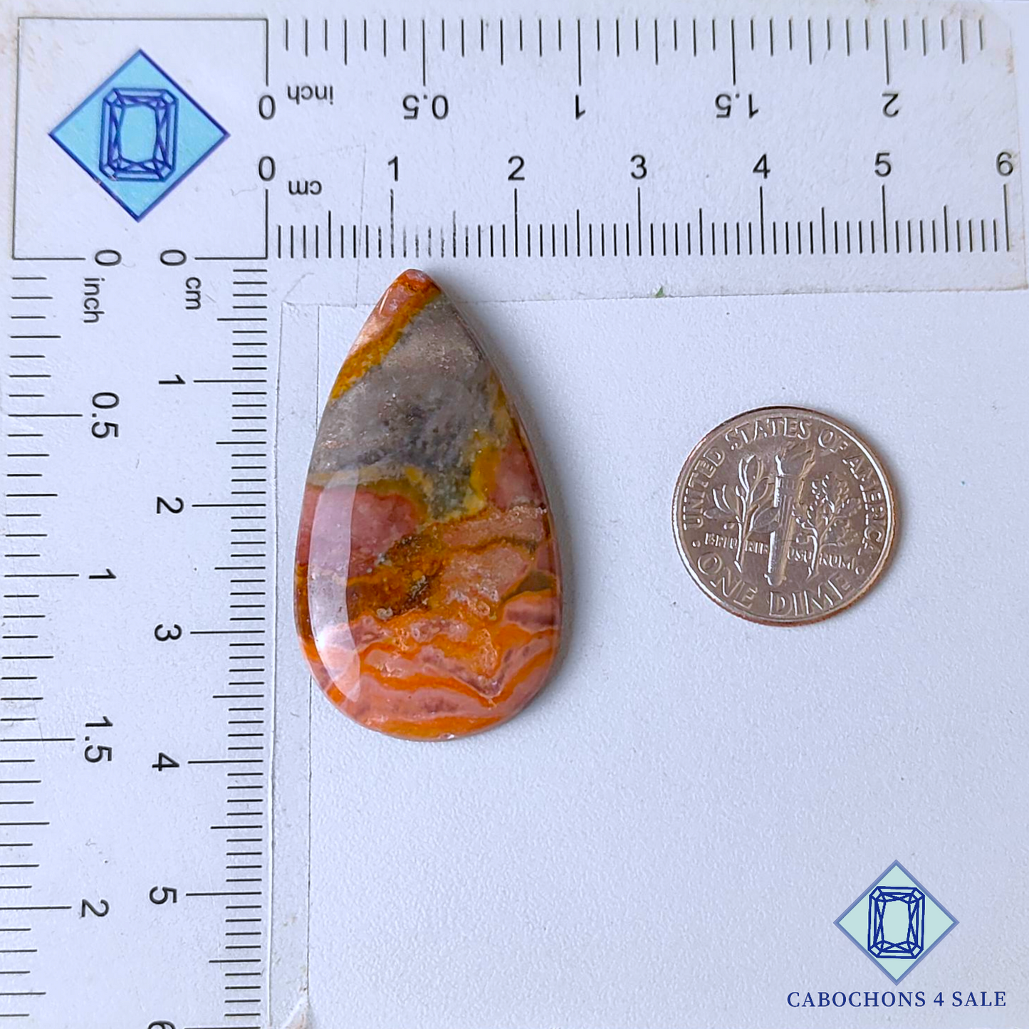 Cabujones de pera de rodocrosita