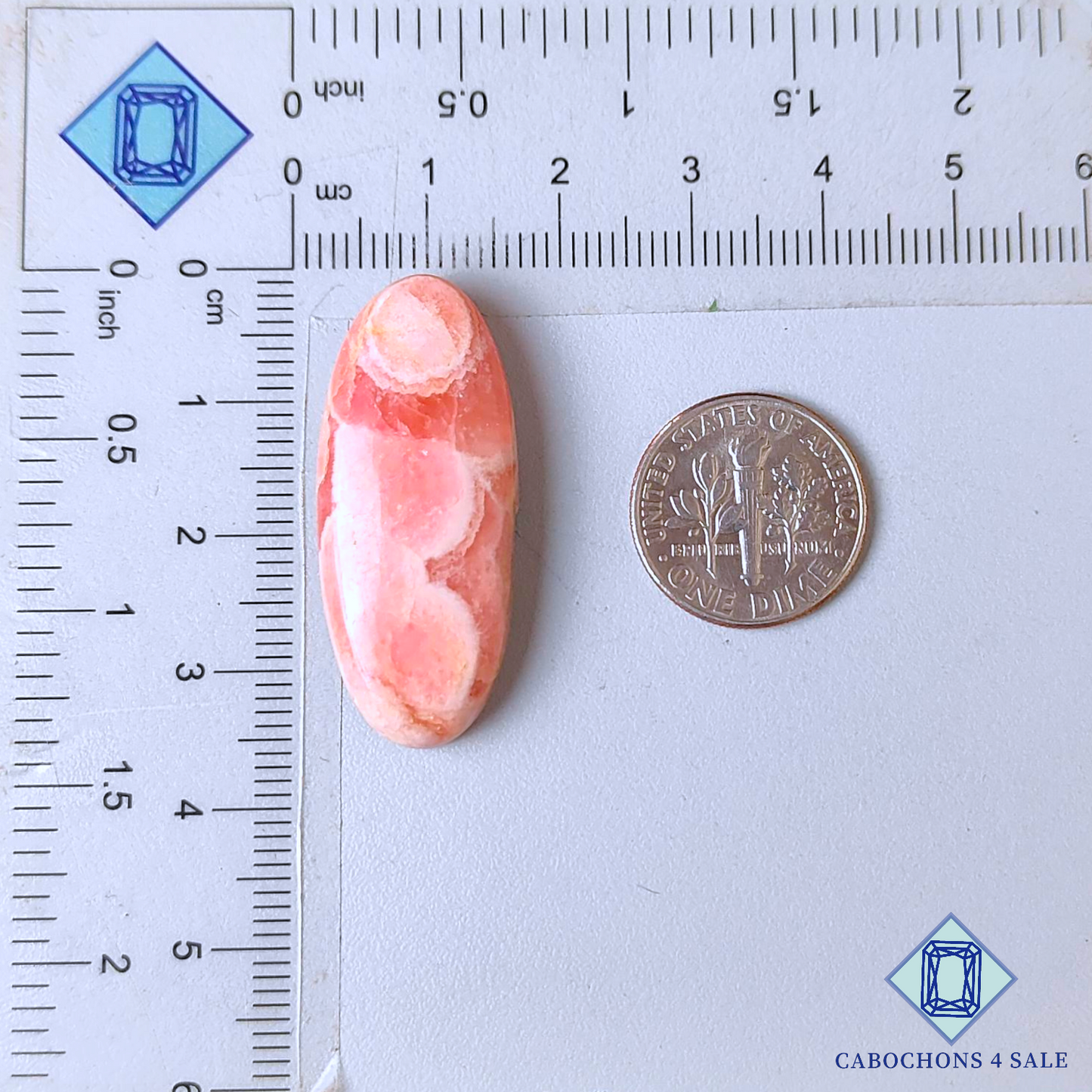 Cabujones ovalados de rodocrosita