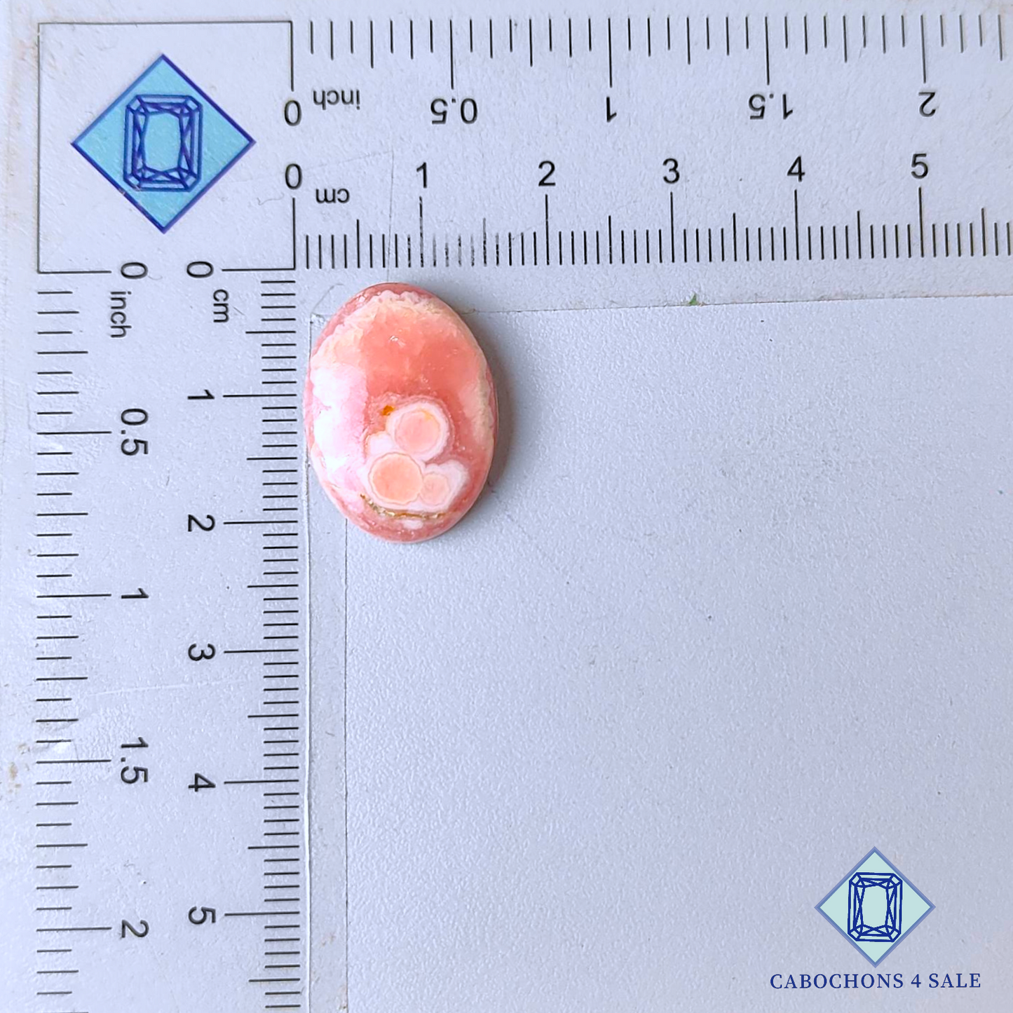 Cabujones ovalados de rodocrosita