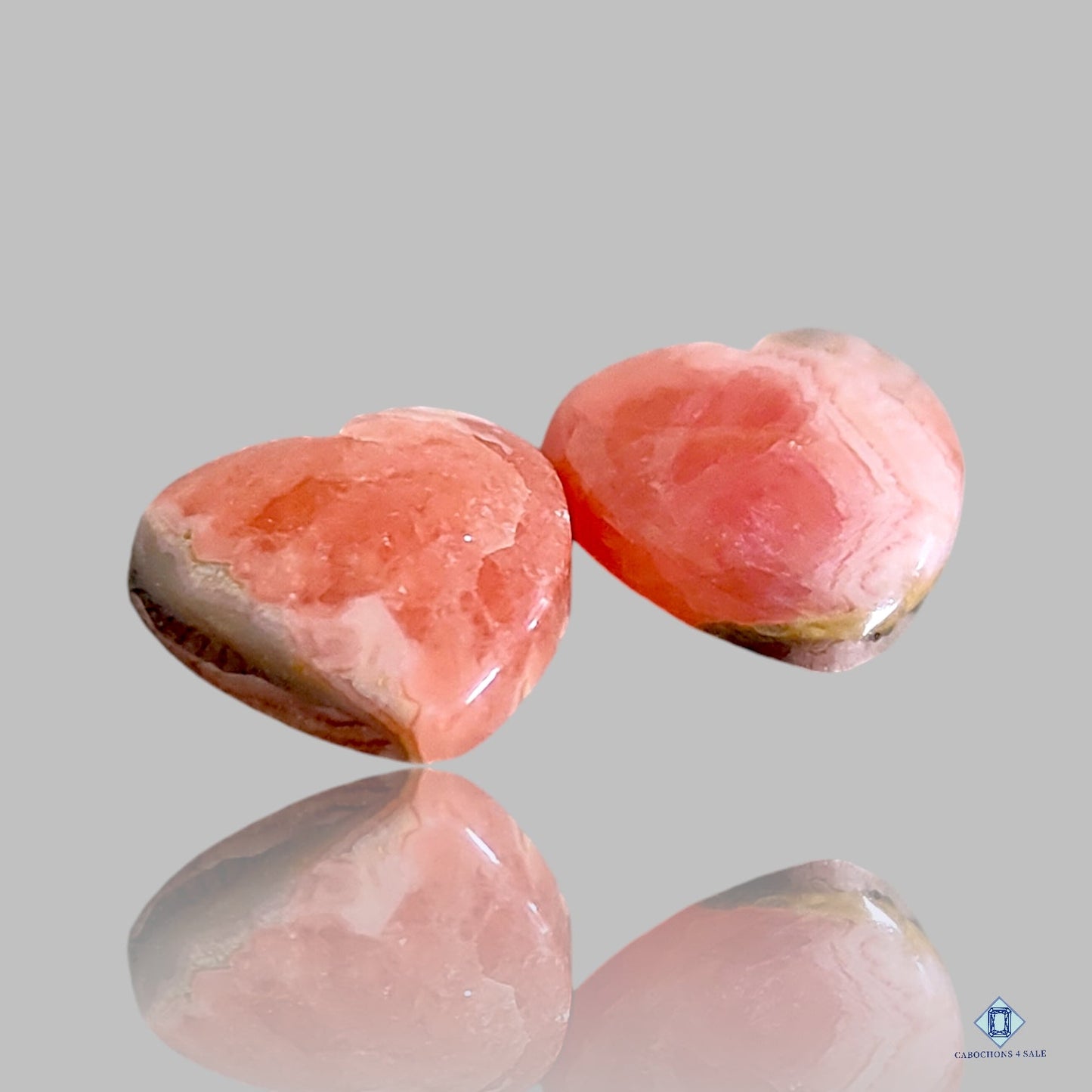 Rhodochrosite Heart Pairs