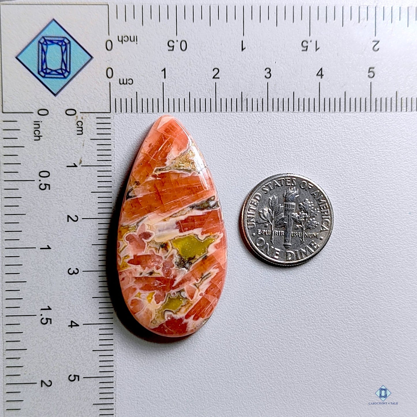 Rhodochrosite Pear Cabochons