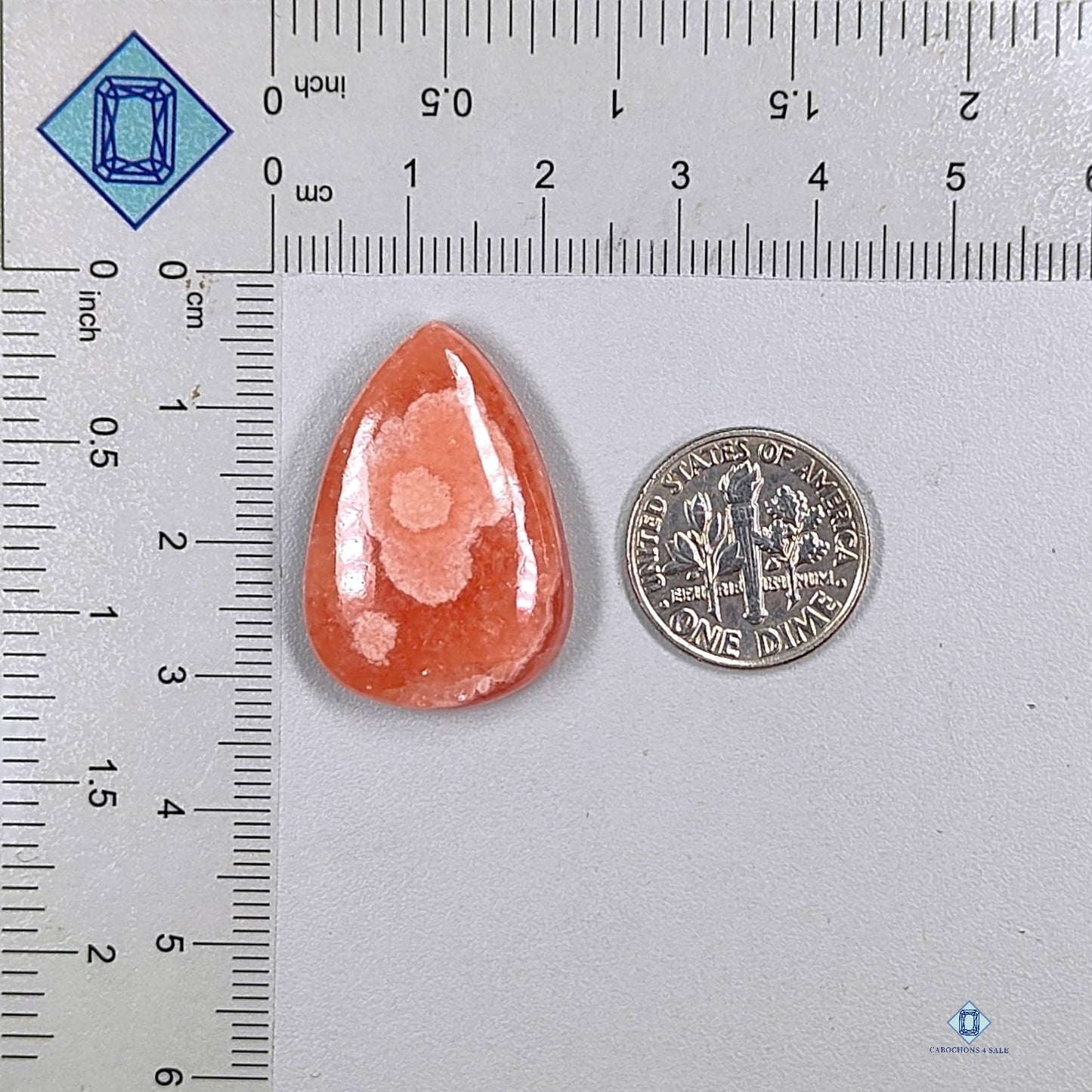 Rhodochrosite Pear Cabochons