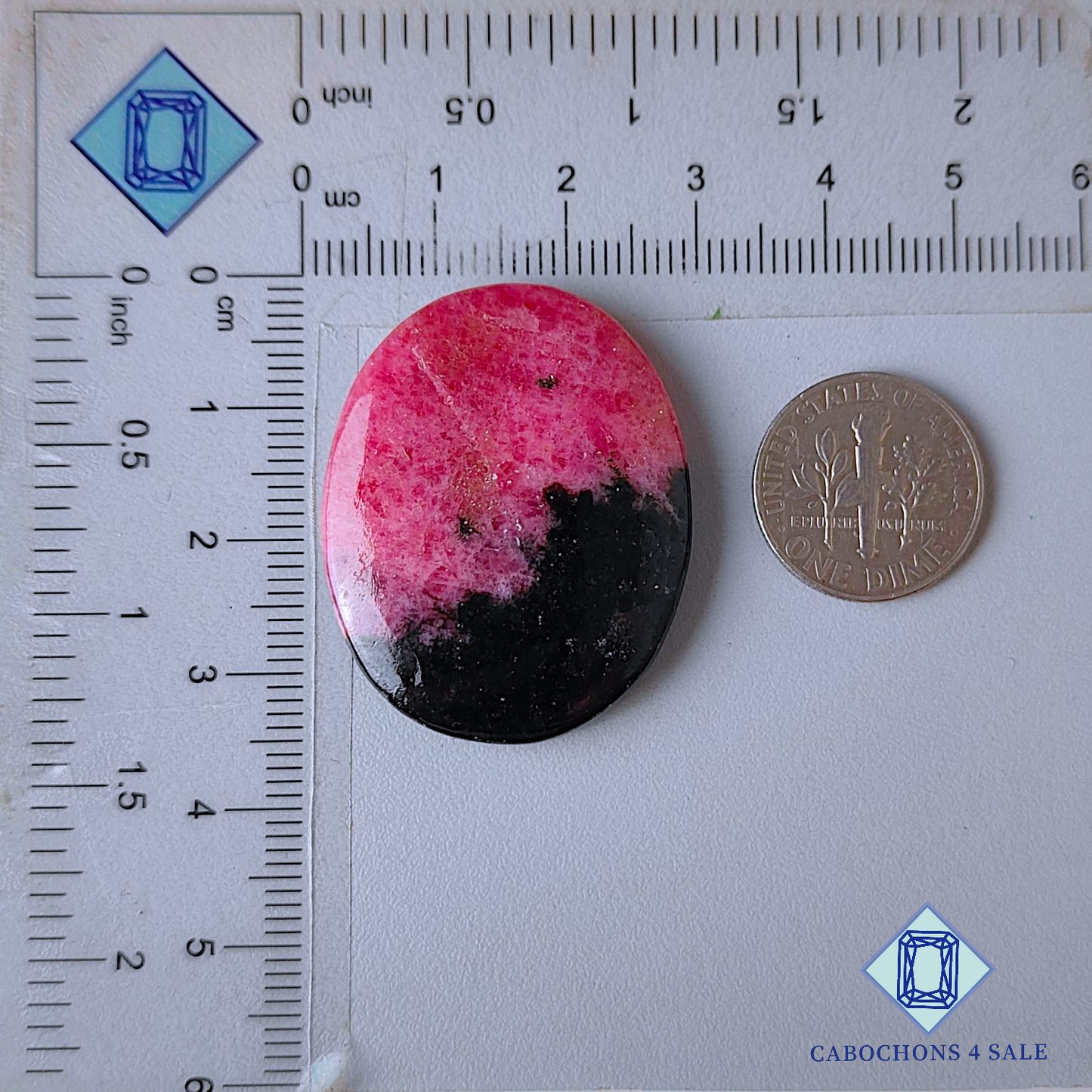 Cabujones ovalados de rodonita