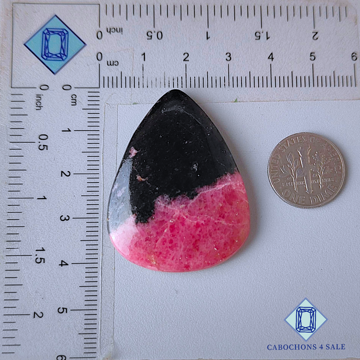 Rhodonite Pear Cabochons