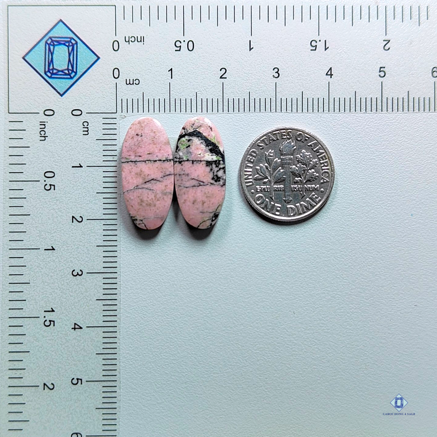 Rhodonite-oval-cabochons