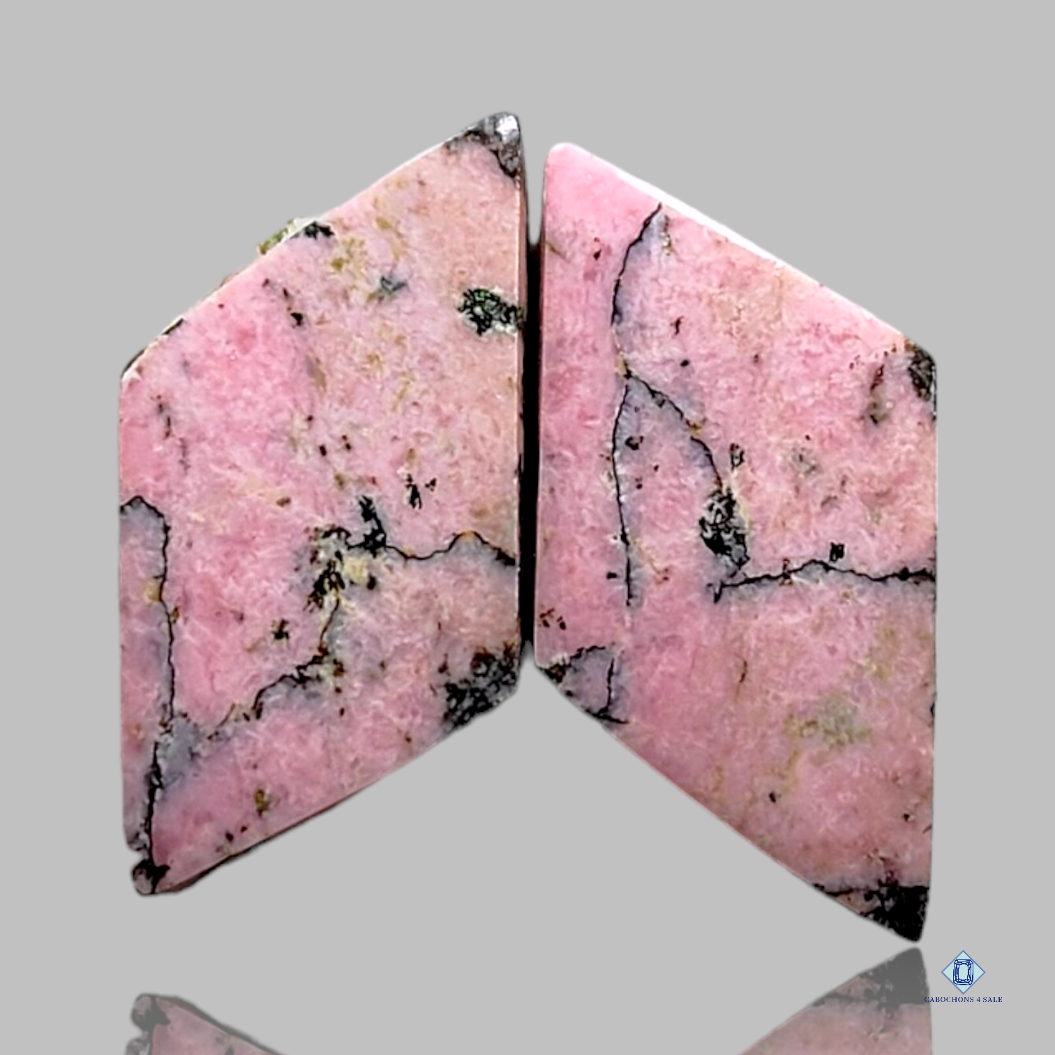 Rhodonite-c4sw1572-Parallelogram-Pink-Pairs