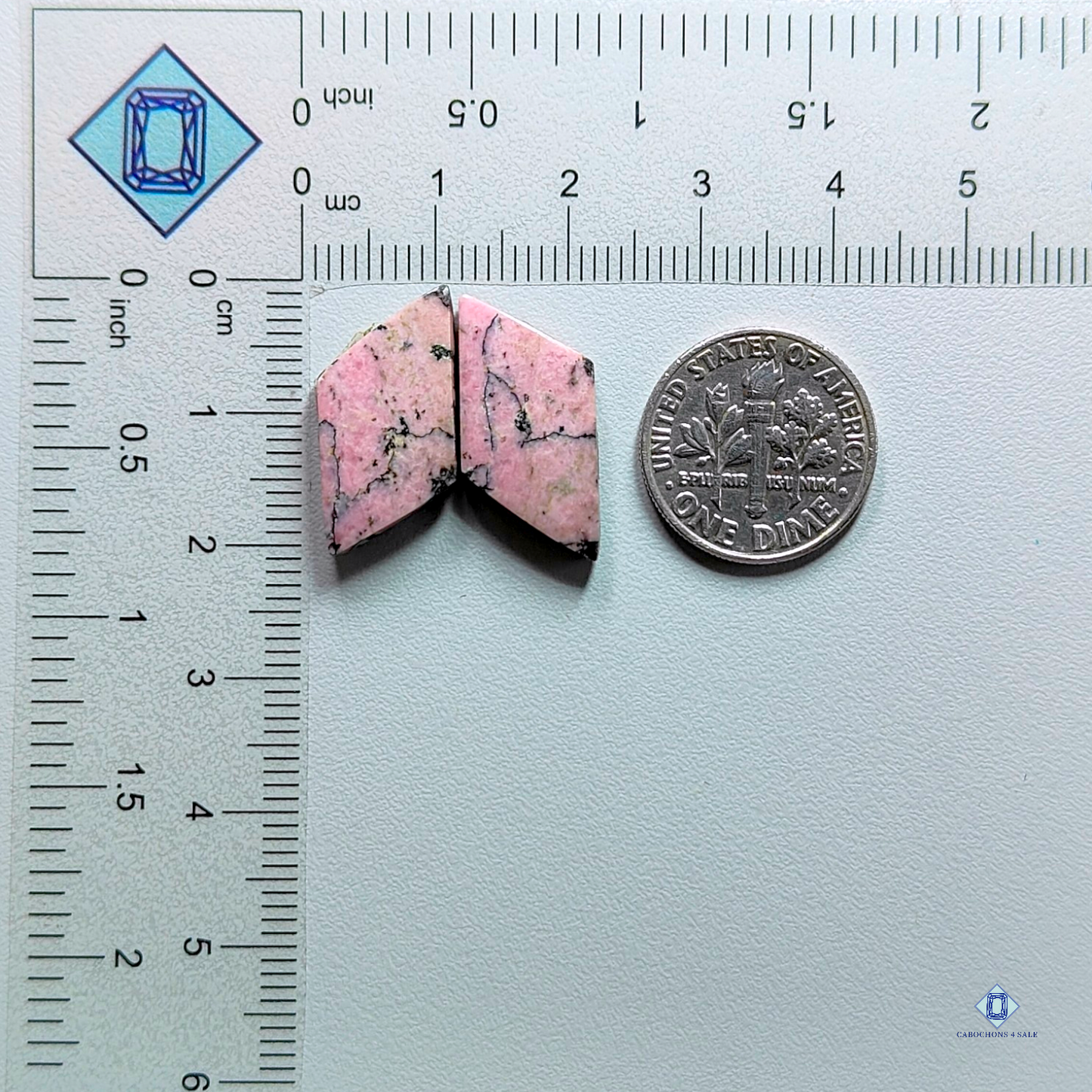 Rhodonite-Parallelogram-cabochons