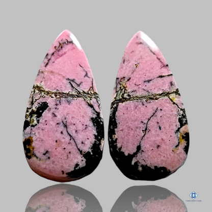 Rhodonite-c4sw1580-pear-pink-Pairs