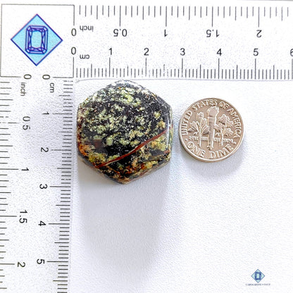 Rocksmins Garnet Hexagon Cabochons