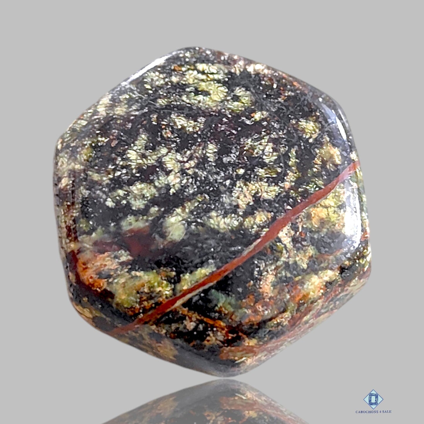 Rocksmins Garnet Hexagon Cabochons