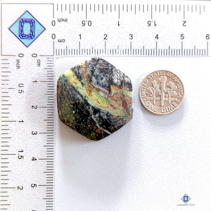 Rocksmins Garnet Hexagon Cabochons