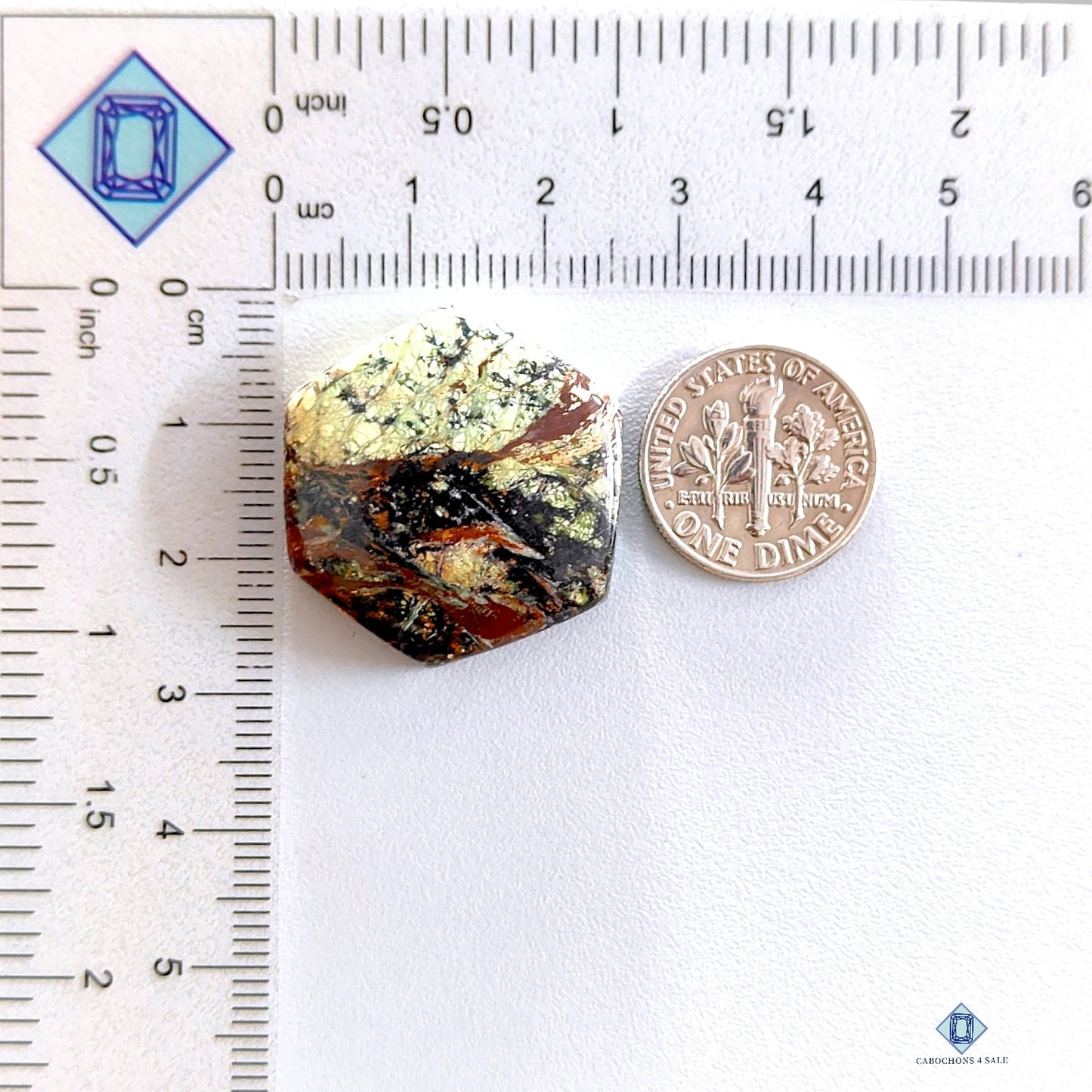 Rocksmins Garnet Hexagon Cabochons