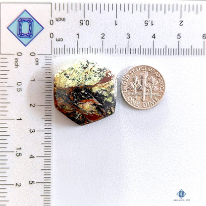 Rocksmins Garnet Hexagon Cabochons