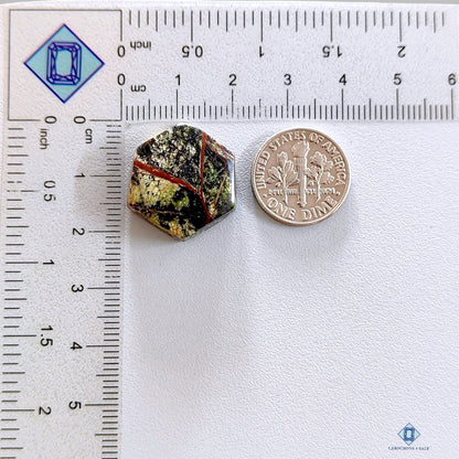 Rocksmins Garnet Hexagon Cabochons