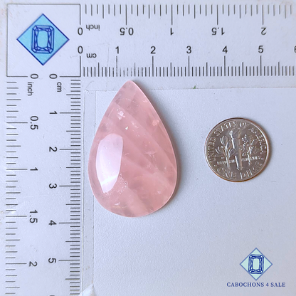 Rose Quartz Pear Cabochons