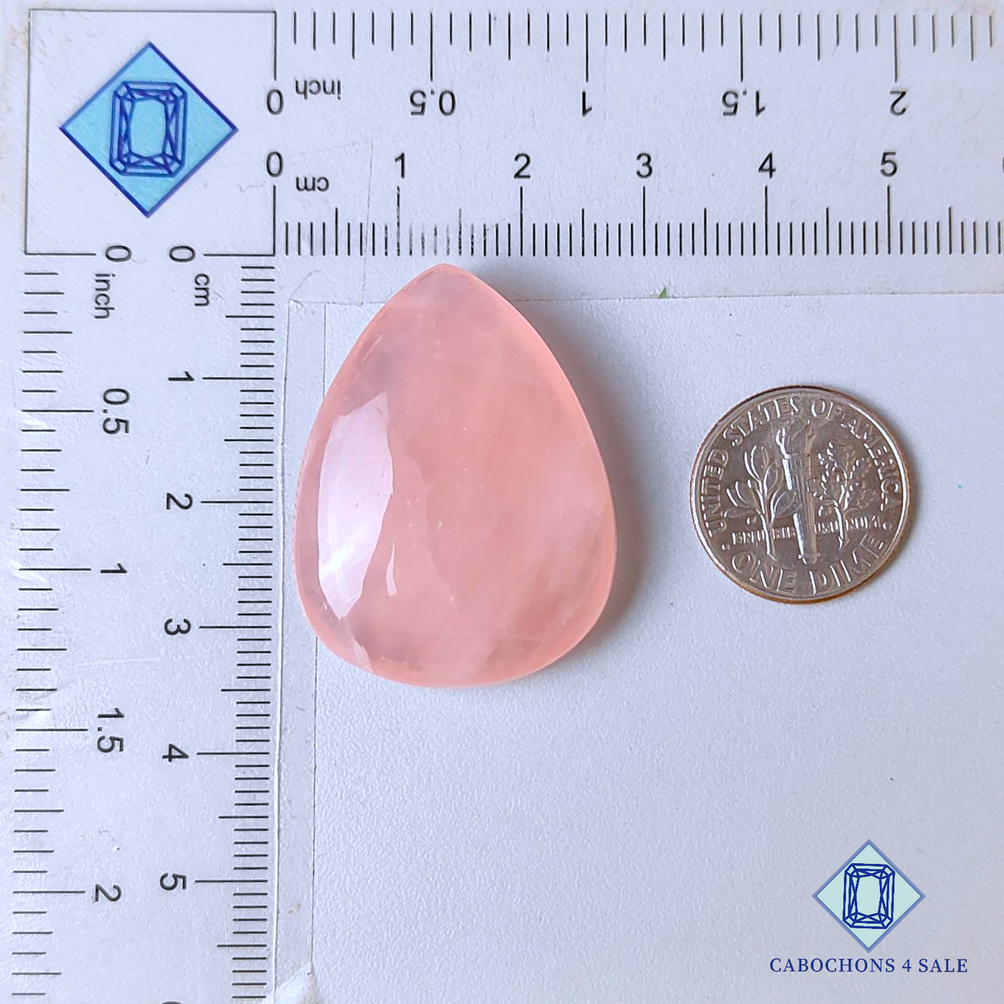 Rose Quartz Pear Cabochons