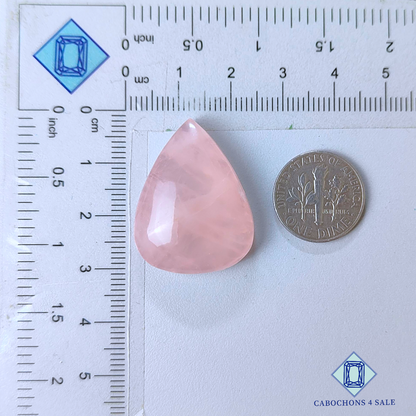 Rose Quartz Pear Cabochons