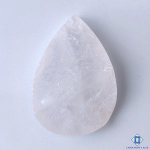 Rose Quartz Pear Druzy 41*29*7mm