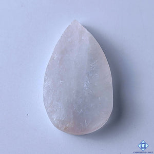 Rose Quartz Pear Druzy 44x26x7mm