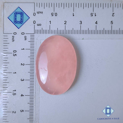 Natural Rose Quartz Gemstone  Oval Cabochons 38*26*8mm from Brazil available for sale