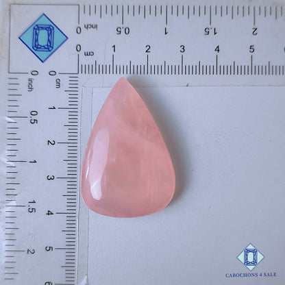 Natural Rose Quartz Gemstone  Pear Cabochons 39*26*9mm from Brazil available for sale