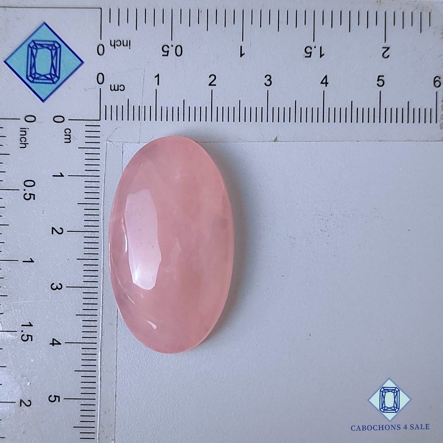 Natural Rose Quartz Gemstone  Oval Cabochons 38*22*8mm from Brazil available for sale