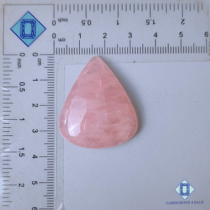 Natural Rose Quartz Gemstone  Pear Cabochons 36*30*8mm from Brazil available for sale