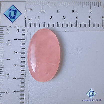 Natural Rose Quartz Gemstone  Oval Cabochons 40*25*8mm from Brazil available for sale