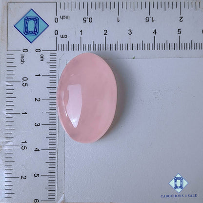 Natural Rose Quartz Gemstone  Oval Cabochons 35*23*11mm from Brazil available for sale