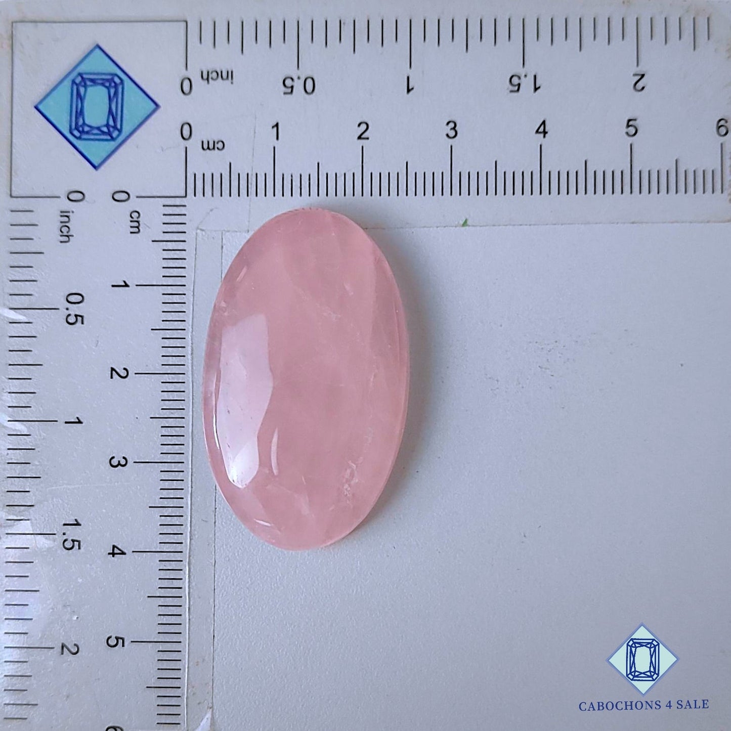 Natural Rose Quartz Gemstone  Oval Cabochons 38*23*7mm from Brazil available for sale