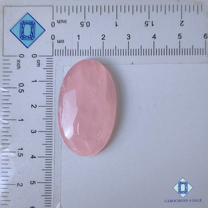 Natural Rose Quartz Gemstone  Oval Cabochons 38*23*7mm from Brazil available for sale