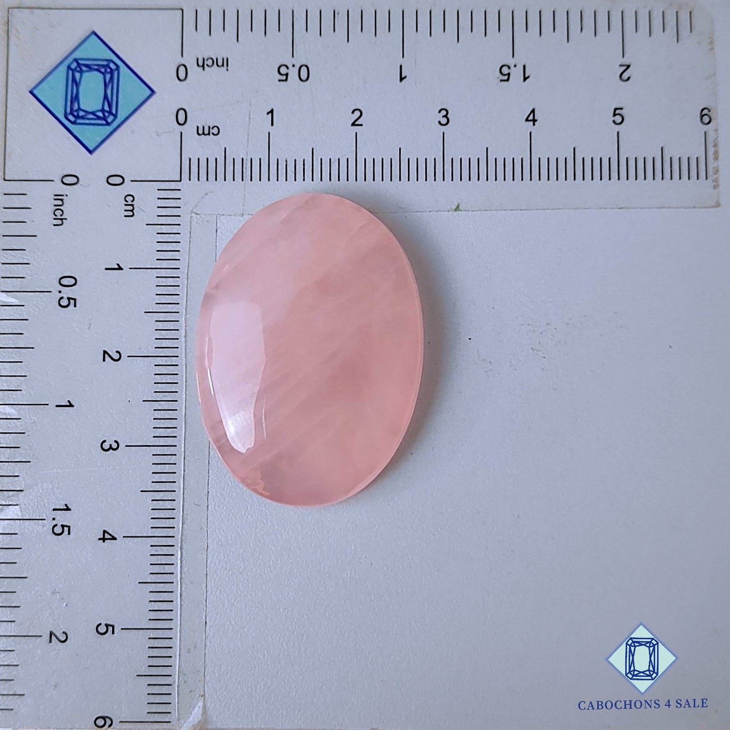 Natural Rose Quartz Gemstone  Oval Cabochons 35*25*7mm from Brazil available for sale