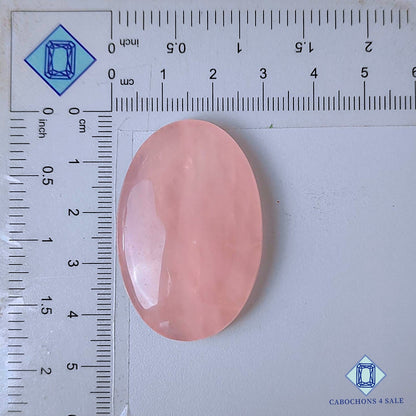 Natural Rose Quartz Gemstone  Oval Cabochons 42*28*8mm from Brazil available for sale