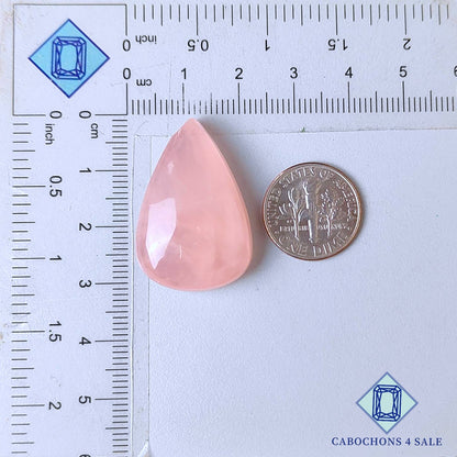 Rose Quartz Pear Cabochons