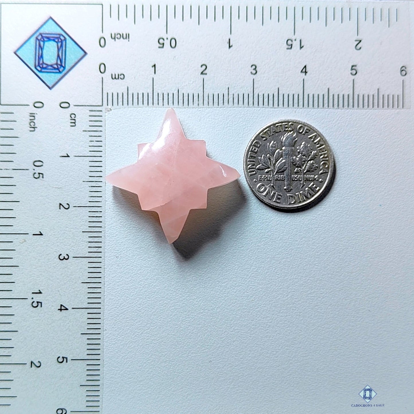 Rose Quartz Star Carvings