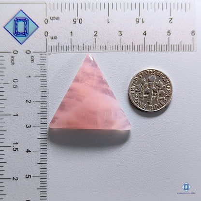 Rose Quartz Triangle Cabochons