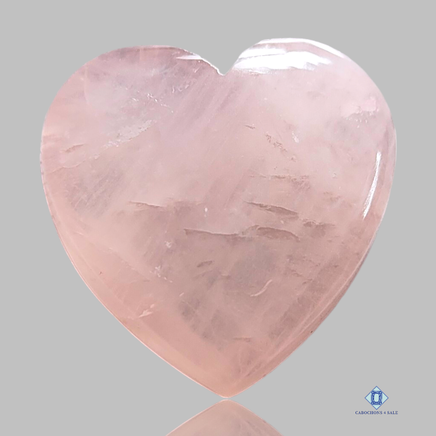 Rose quartz-c4sw1590-Heart-pink-Cabochons