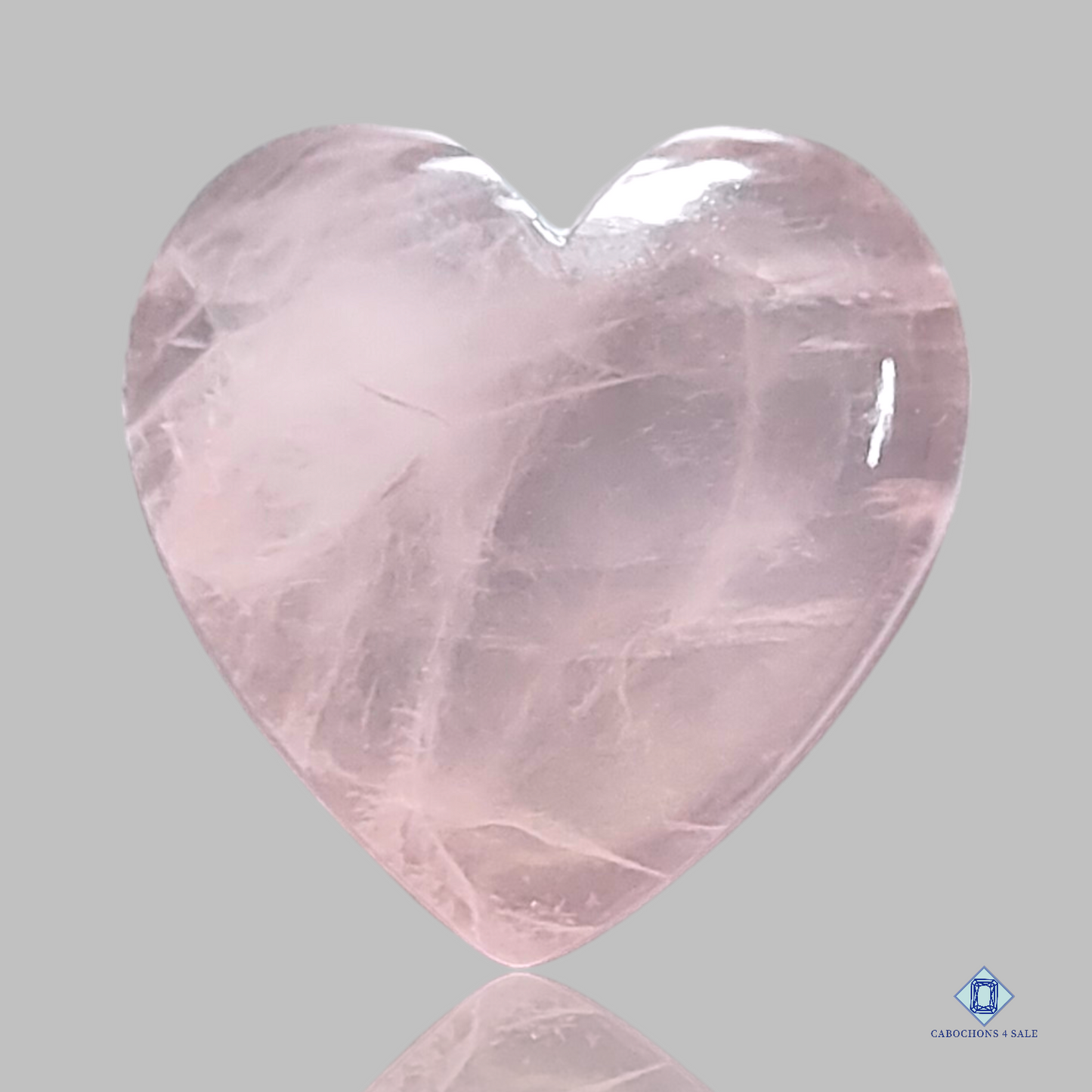 Rose quartz-c4sw1627-Heart-Pink-Cabochons