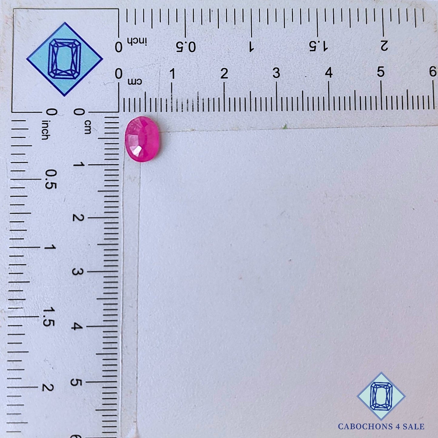 Piedra preciosa de rubí natural de corte facetado ovalado de 8 x 6 x 3 mm disponible para la venta