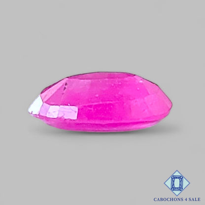 Piedra preciosa de rubí natural de corte facetado ovalado de 8 x 6 x 3 mm disponible para la venta