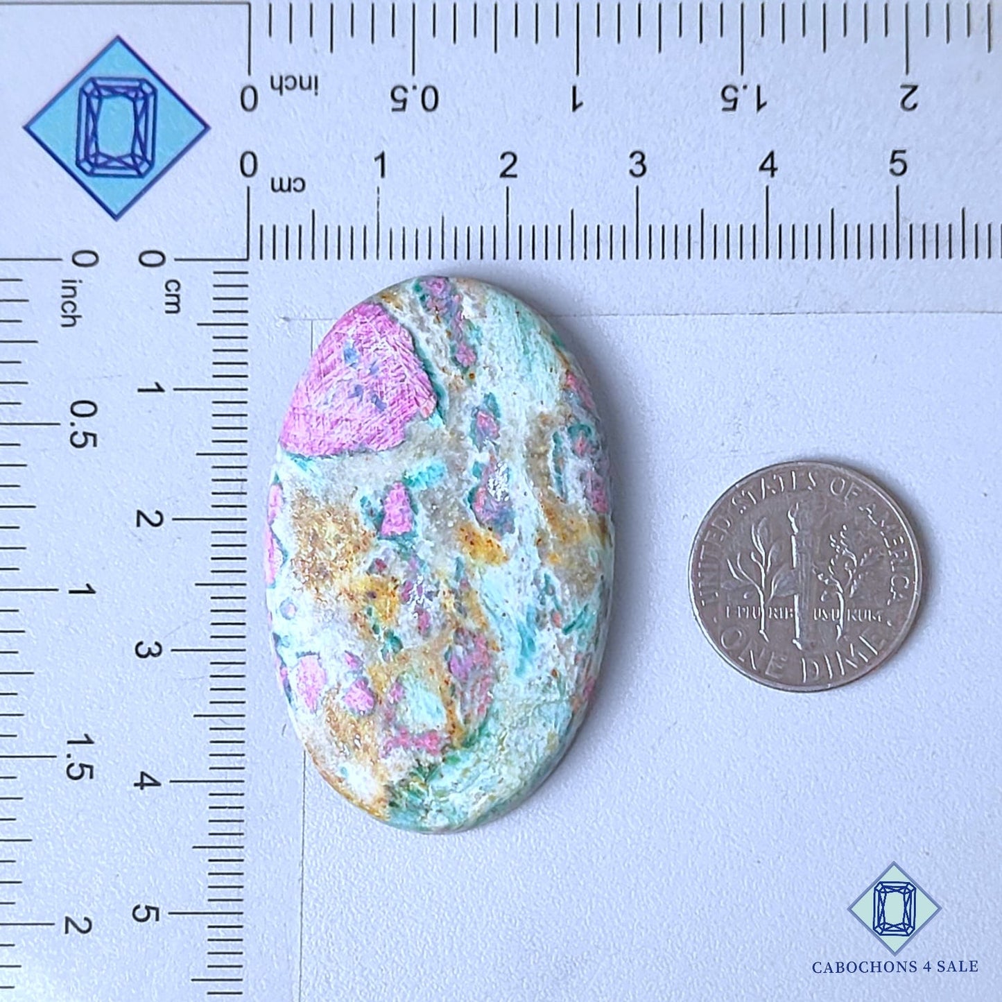 Natural Ruby Fuchsite Gemstone  Oval Cabochons 43*27*5mm from India  available for sale