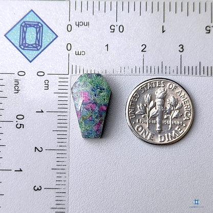 Ruby Fuchsite Coffin Cabochons