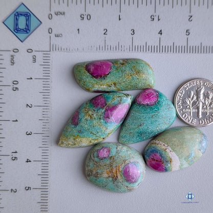 Ruby Fuchsite Mix Shape Lots