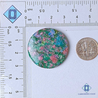 Natural Ruby Kyanite Gemstone Round Cabochons 31*5mm from India available for sale