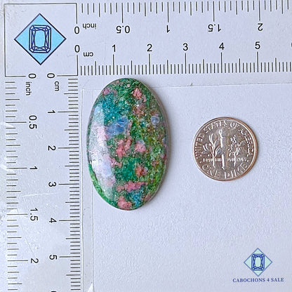 Natural Ruby Kyanite Gemstone Oval Cabochons 36*23*5mm from India available for sale